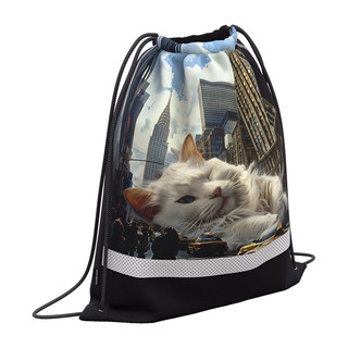 Мешок для обуви ErichKrause Big City Cats, с вентиляцией, 50х...