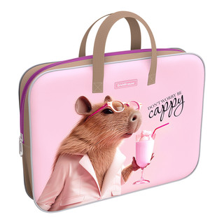 Папка текстильная на молнии А4+, с ручками, ErichKrause CapyB...