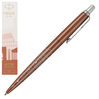 Ручка шариковая Parker Jotter Rome Bronze CT, корпус круглый, бронза 2