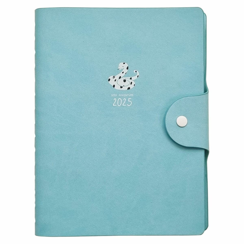 Датированный ежедневник планер 2025 на кольцах Infolio 'Lucky Змея', А5 на 160 листов, мягкая обложка из экокожи