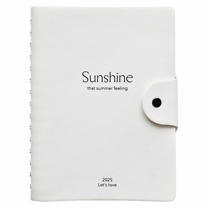 Датированный ежедневник планер 2025 на кольцах Infolio 'Universe', А5 на 160 листов, мягкая обложка из экокожи, белый