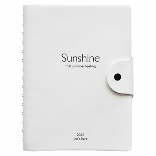 Датированный ежедневник планер 2025 на кольцах Infolio 'Universe', А5 на 160 листов, мягкая обложка из экокожи, белый 1