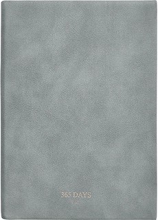 Датированный ежедневник планер 2025 Infolio '365days', А5 на 176 листов, мягкая обложка из экозамши, серый 1