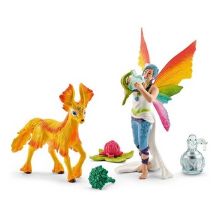 Schleich Набор фигурок Радужная эльфийка Дунья с жеребенком 4...