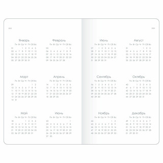 Планер датированный 2025 beSmart 'Notes' на скрепке, А6 на 32 листа, мягкая обложка, голубой 7