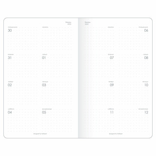 Планер датированный 2025 beSmart 'Notes' на скрепке, А6 на 32 листа, мягкая обложка, голубой 8