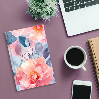 Ежедневник датированный 2025, А5, STAFF Flowers 8