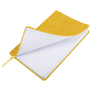 Ежедневник датированный 2025, А5, Brauberg Foliage, под кожу гибкий, желтый 3