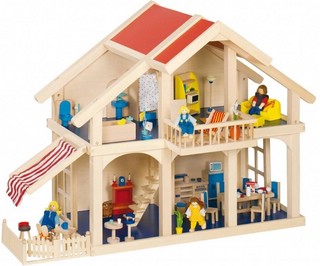 Кукольный домик 2 этажа с внутренним двориком, GOKI 51893 2