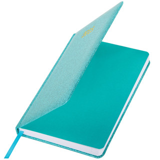 Ежедневник датированный 2025, А5, Brauberg Sparkle, под кожу, блестки, бирюзовый 3