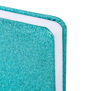 Ежедневник датированный 2025, А5, Brauberg Sparkle, под кожу, блестки, бирюзовый 4