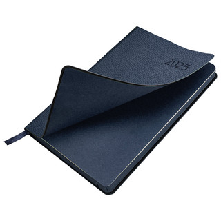 Ежедневник датированный 2025, А5, Brauberg Stylish, под кожу гибкий, темно-синий 3