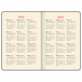 Ежедневник датированный 2025, А5, Brauberg Stylish, под кожу гибкий, темно-синий 6