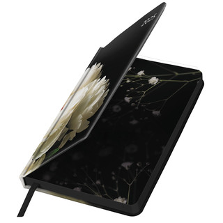 Ежедневник датированный 2025, А5, Brauberg Vista, под кожу, твердый, Flowers 3