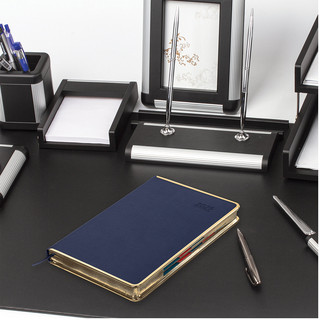 Ежедневник датированный 2025, А5, Galant Infinity Gold, под кожу, темно-синий 15