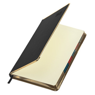 Ежедневник датированный 2025, А5, Galant Infinity Gold, под кожу, черный 3