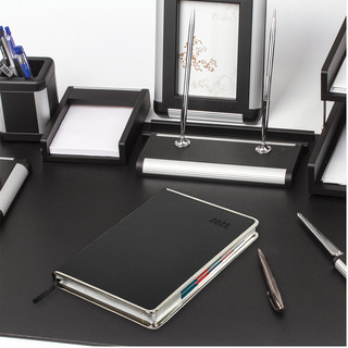 Ежедневник датированный 2025, А5, Galant Infinity Silver, под кожу, черный 5