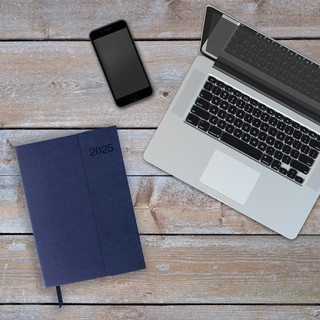 Ежедневник датированный 2025, А5, Galant Magnetic, под кожу, клапан, синий 14