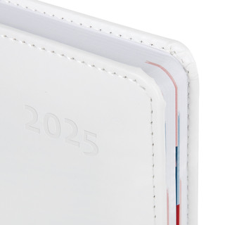 Ежедневник датированный 2025, А5, Galant White, под кожу, белый 3