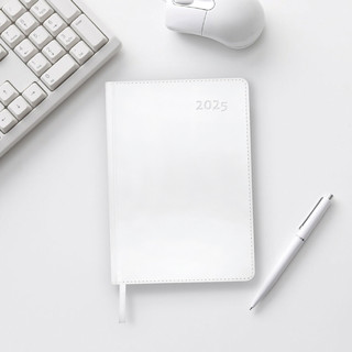 Ежедневник датированный 2025, А5, Galant White, под кожу, белый 5