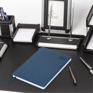 Ежедневник датированный 2025, А4, Brauberg Favorite, под кожу, синий 16