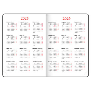 Ежедневник датированный 2025, А4, Brauberg Favorite, под кожу, синий 6