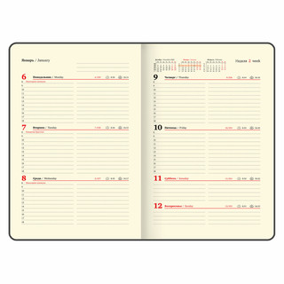 Еженедельник датированный 2025, А5, Brauberg Imperial, под кожу, коричневый 13