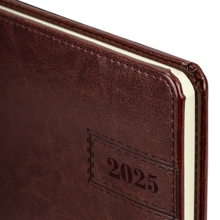 Еженедельник датированный 2025, А5, Brauberg Imperial, под кожу, коричневый 3