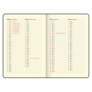 Еженедельник датированный 2025, А5, Brauberg Imperial, под кожу, синий 6