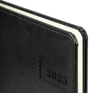 Еженедельник датированный 2025, А5, Brauberg Imperial, под кожу, черный 3