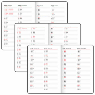 Еженедельник датированный 2025, А4, Brauberg Favorite, под кожу, синий 7