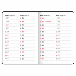 Еженедельник датированный 2025, А4, Brauberg Favorite, под кожу, синий 9