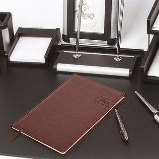 Еженедельник датированный 2025, А4, Brauberg Imperial, под кожу, коричневый 14