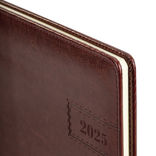 Еженедельник датированный 2025, А4, Brauberg Imperial, под кожу, коричневый 3