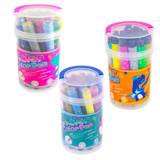 Фломастеры-штампы мини, 18 цветов, Yalong 'Динозавр', в тубусе 3