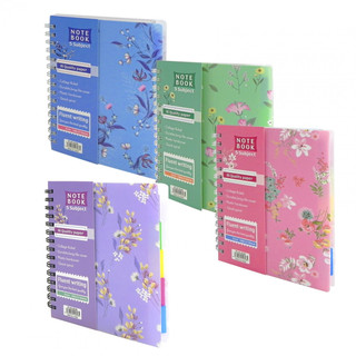 Тетрадь Alingar 'Flowers' А5, 120 листов, клетка, на гребне, ...