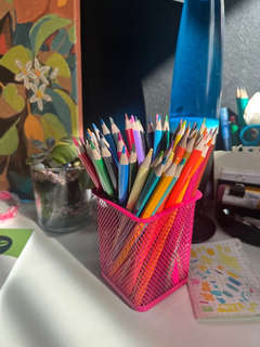 Стакан для канцелярии, металл, сетка, Orange Peel 3