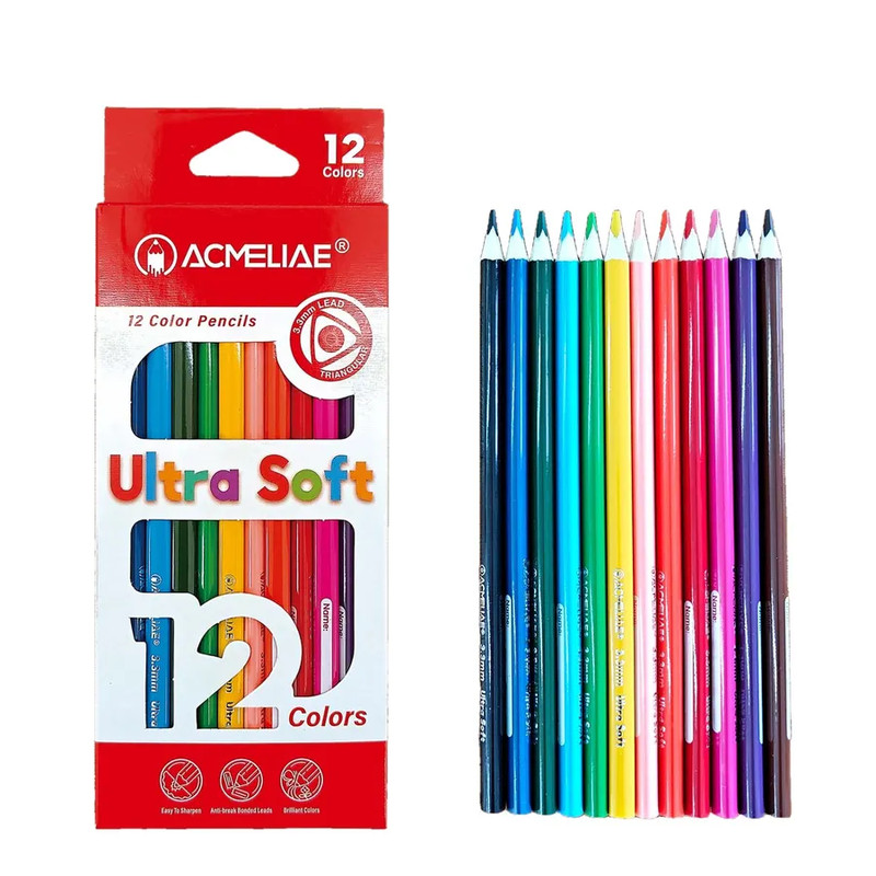Набор карандашей 12 цветов, Acmeliae 'Ultra Soft' в картонном футляре