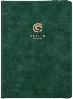 Датированный ежедневник планер 2025 Infolio 'Snake' (змея), А5, 176 листов, твердая обложка из экозамши, зеленый 5