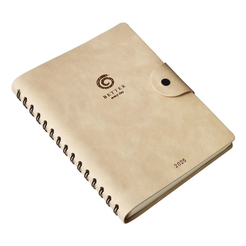 Ежедневник датированный 2025 Infolio 'Snake' (змея) А5, 160 листов, на спирали, бежевый