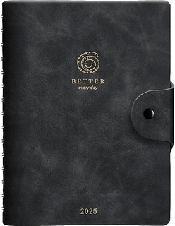 Ежедневник датированный 2025 Infolio 'Snake' (змея) А5, 160 листов, на спирали, черный 2