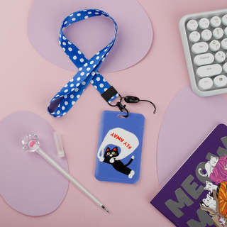 Бейдж вертикальный MESHU 'Fly cat', 110х70 мм, лента с караби...