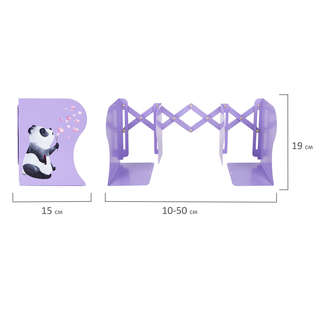Подставка-держатель для книг 'Panda' раздвижная, металлическая, Brauberg Kids 7