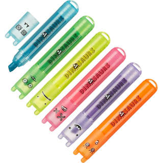 Набор текстовыделителей мини, 6 цветов, M&G Jurassic Park, 1-...