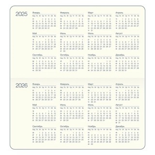 Еженедельник датированный 2025 Infolio Universe, А6, 64 листа, мягкая обложка из экокожи, черный 4