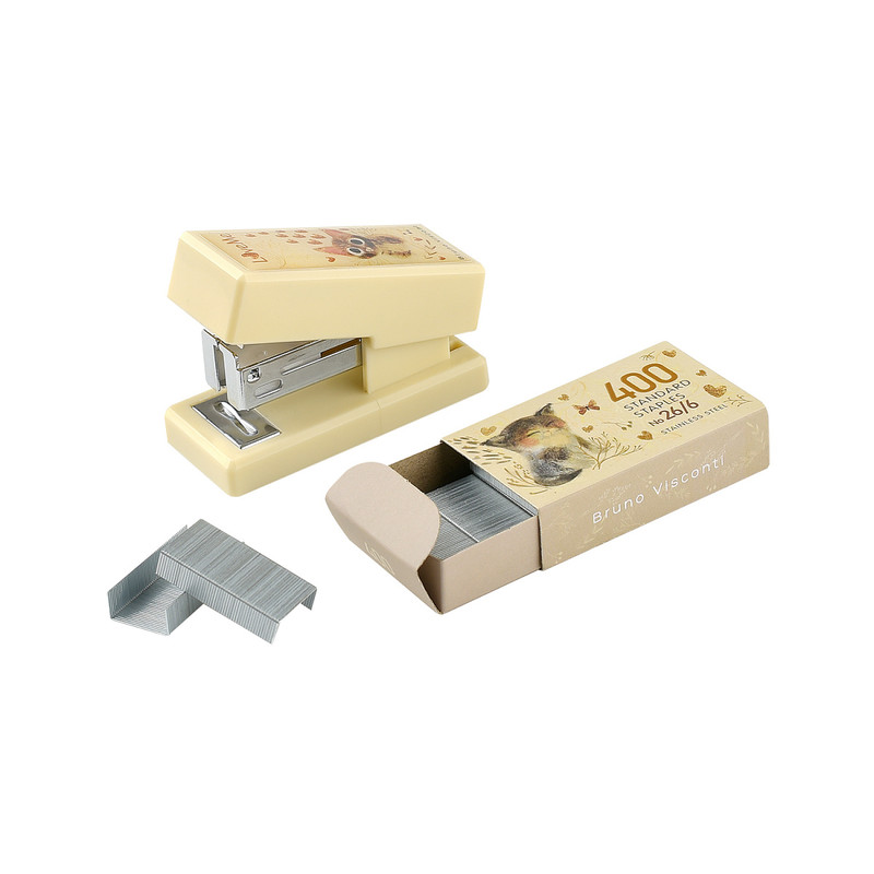 Степлер со скобами 24/6-26/6, BV Love Me (+400 скоб)