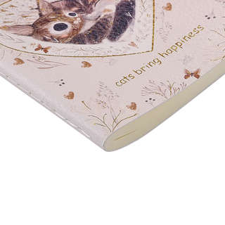 Тетрадь А6, 60 листов, линейка, 'Котики приносят счастье' BrunoVisconti 2