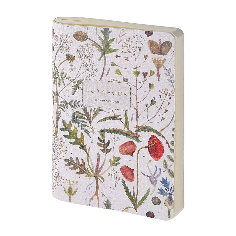 Тетрадь А6, 60 листов, линейка, 'Луговые травы' BrunoVisconti