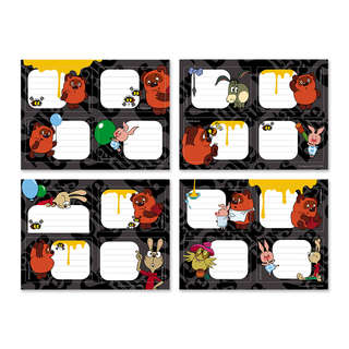 Наклейки на тетрадь ErichKrause Винни-Пух, 4 листа