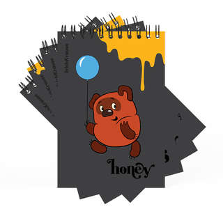 Записная книга на спирали ErichKrause Винни-Пух, А6, 60 листо...